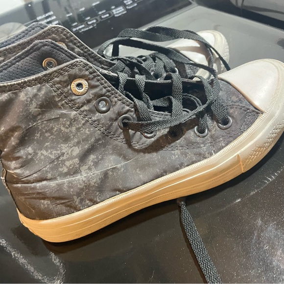 Converse Distressed Gray High-Tops - Picture 2 of 8